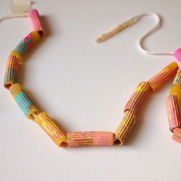 pasta noodle necklace